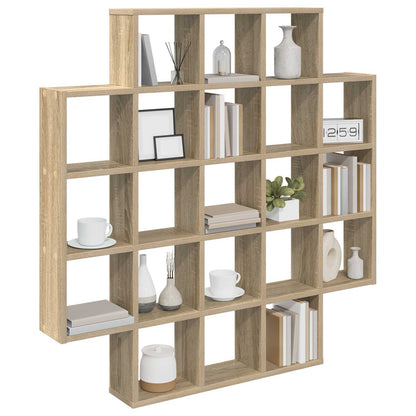 vidaXL Wall Shelf Sonoma Oak 100 x 13 x 100 cm Engineered Wood