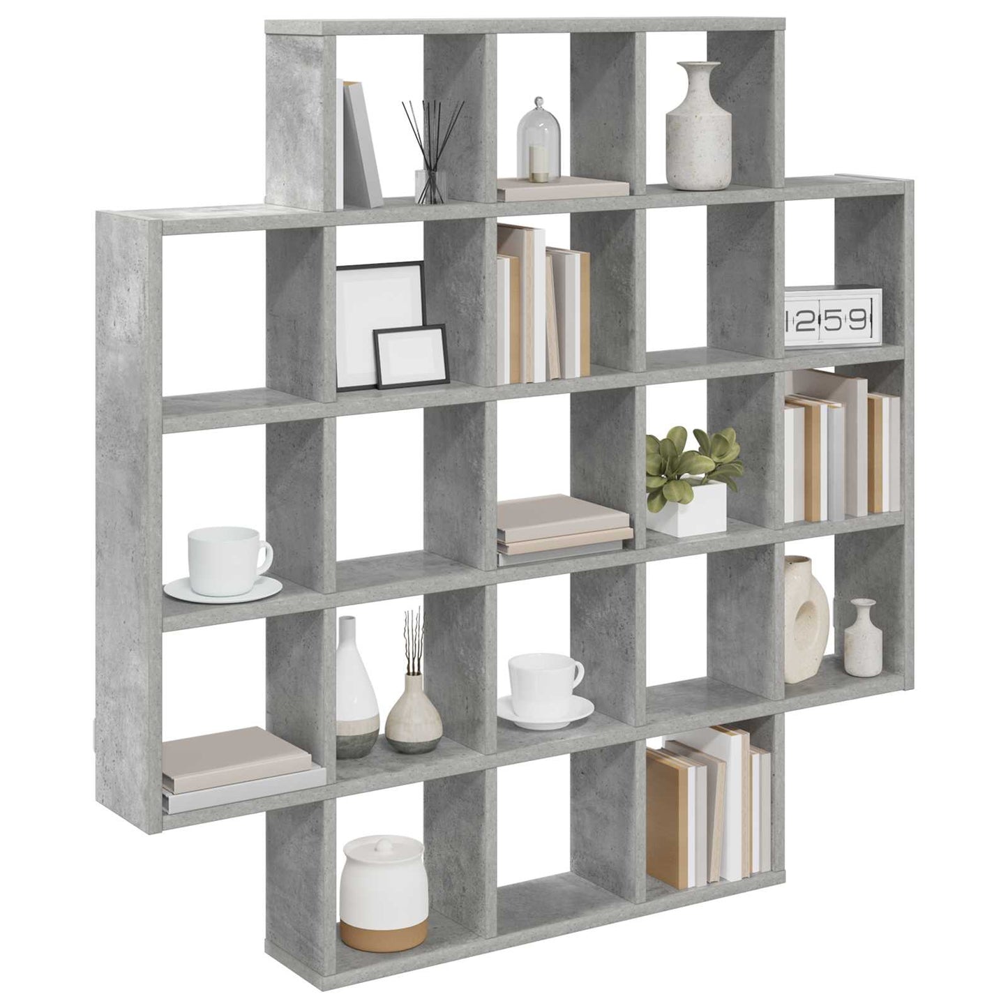 vidaXL Wall Shelf Concrete Grey 100 x 13 x 100 cm Engineered Wood