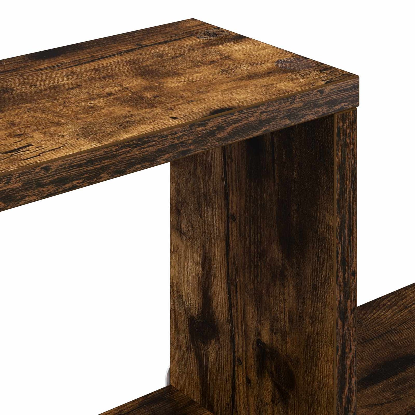vidaXL Wall Shelf Smoked Oak 100 x 13 x 100 cm Engineered Wood