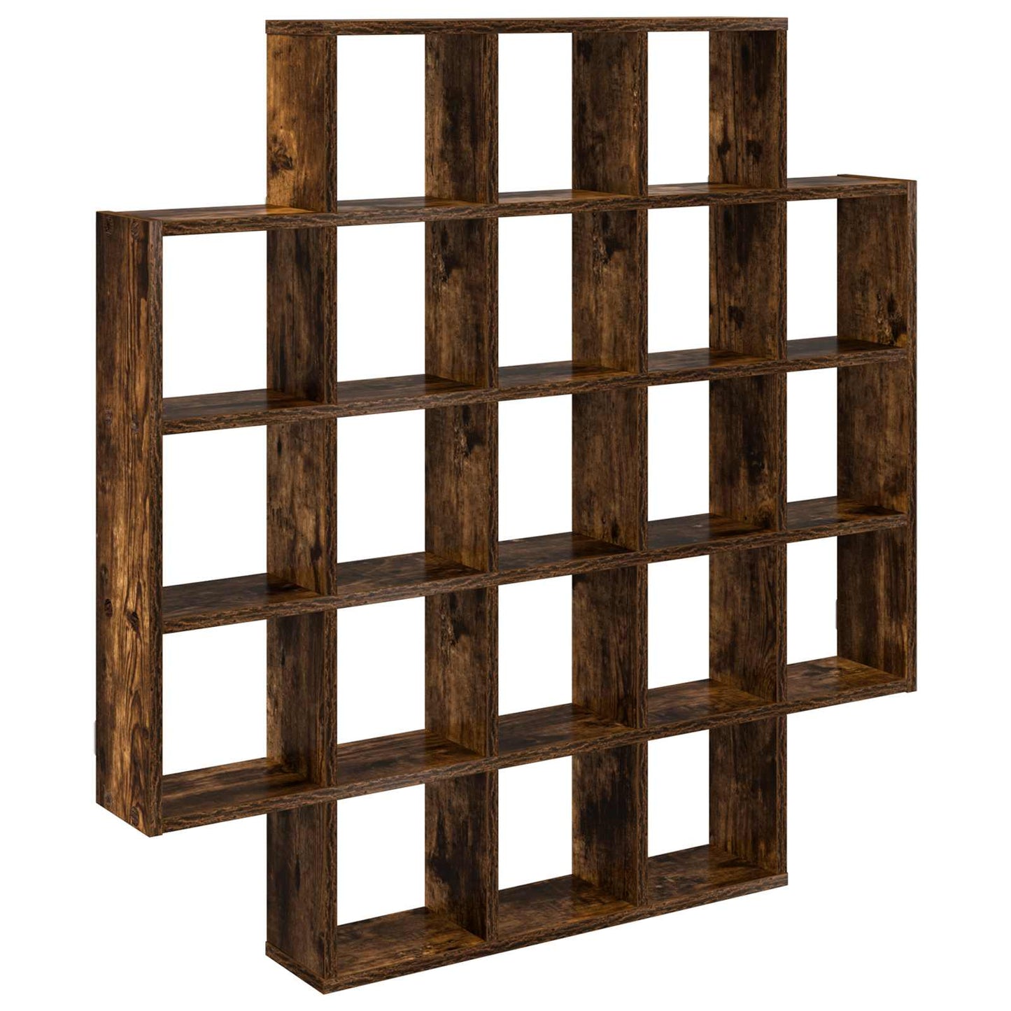 vidaXL Wall Shelf Smoked Oak 100 x 13 x 100 cm Engineered Wood