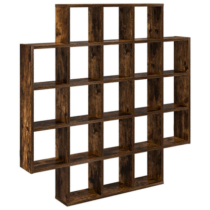 vidaXL Wall Shelf Smoked Oak 100 x 13 x 100 cm Engineered Wood