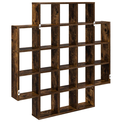 vidaXL Wall Shelf Smoked Oak 100 x 13 x 100 cm Engineered Wood