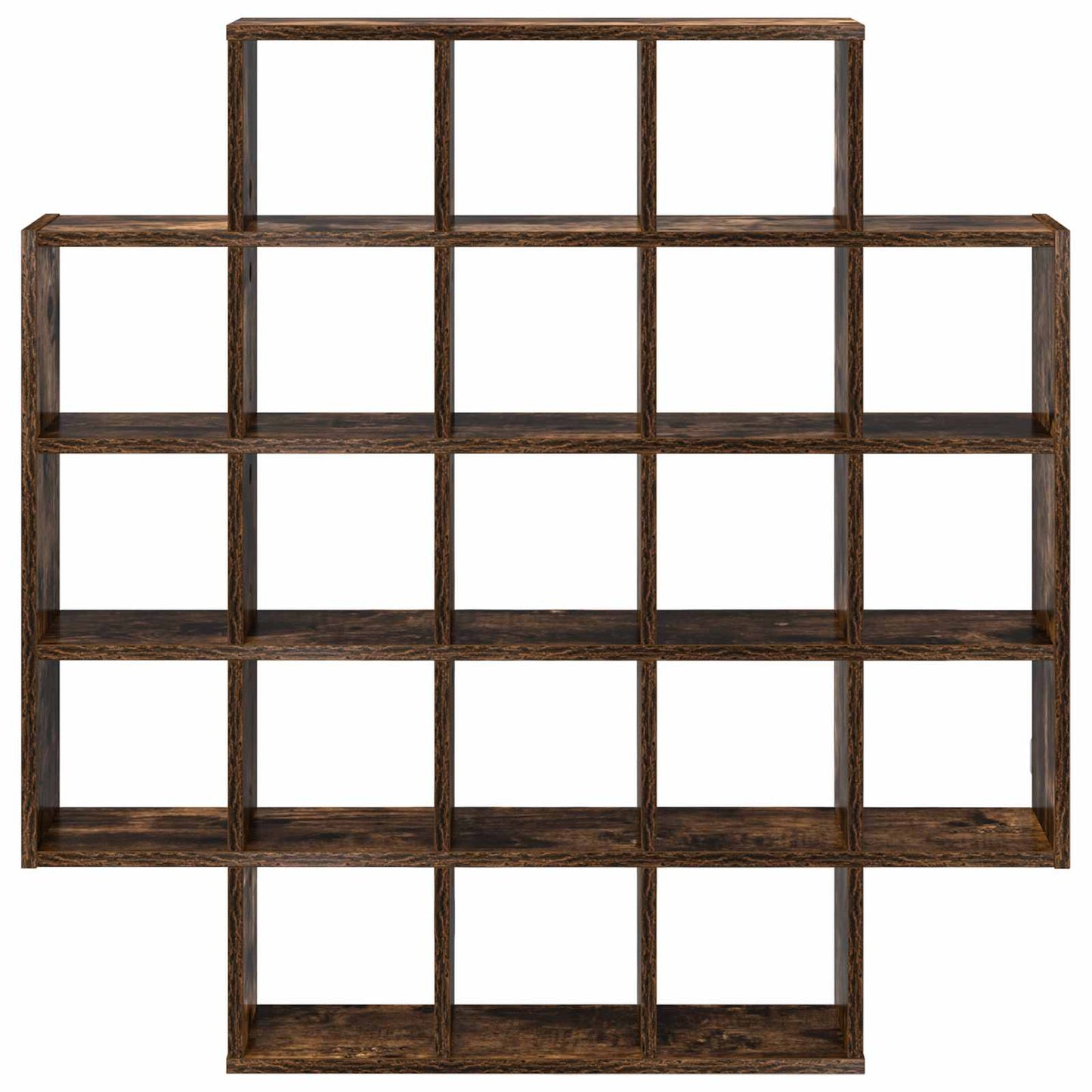 vidaXL Wall Shelf Smoked Oak 100 x 13 x 100 cm Engineered Wood