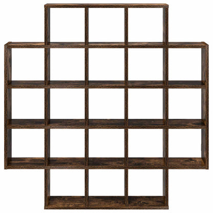 vidaXL Wall Shelf Smoked Oak 100 x 13 x 100 cm Engineered Wood