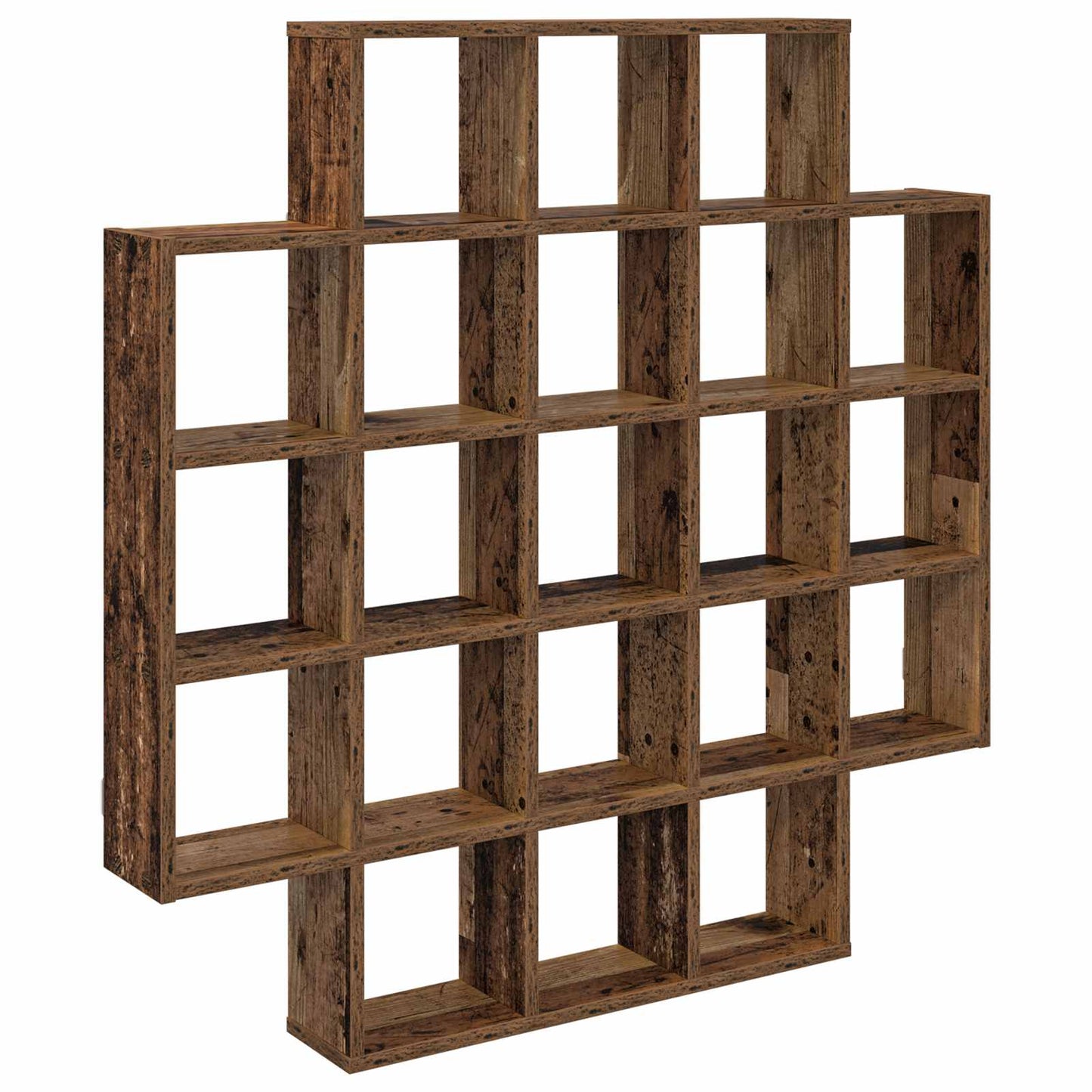 vidaXL Wall Shelf Old Wood 100 x 13 x 100 cm Engineered Wood