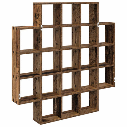 vidaXL Wall Shelf Old Wood 100 x 13 x 100 cm Engineered Wood