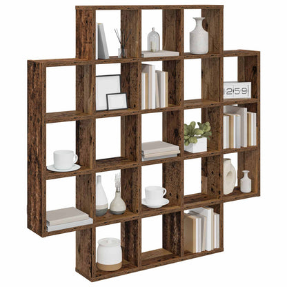 vidaXL Wall Shelf Old Wood 100 x 13 x 100 cm Engineered Wood
