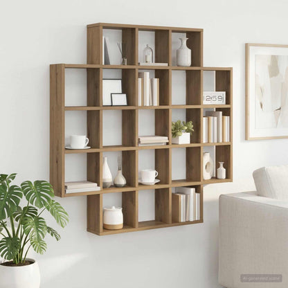vidaXL Wall Shelf Artisan Oak 100 x 13 x 100 cm Engineered Wood