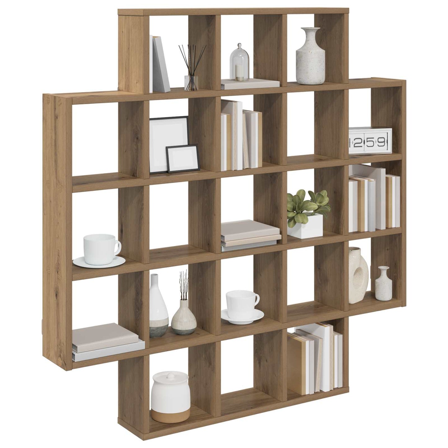 vidaXL Wall Shelf Artisan Oak 100 x 13 x 100 cm Engineered Wood
