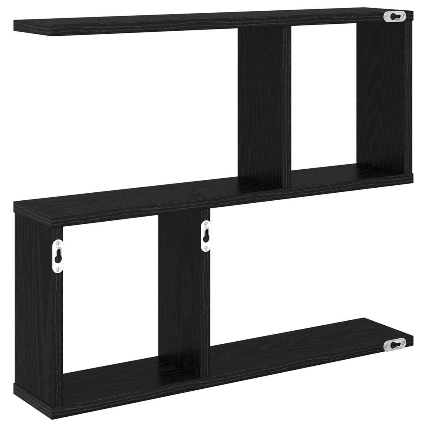 vidaXL Wall Shelf Black Oak 60 x 12 x 50.5 cm Engineered Wood