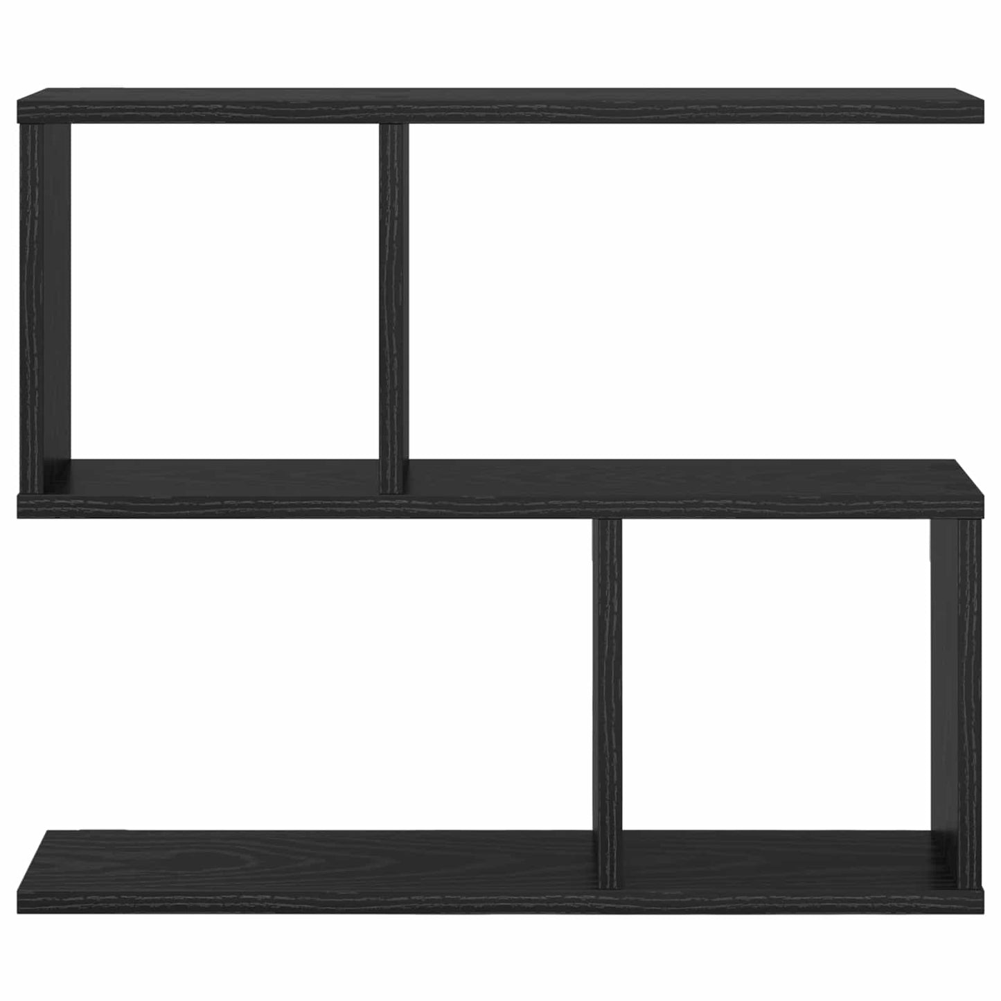 vidaXL Wall Shelf Black Oak 60 x 12 x 50.5 cm Engineered Wood