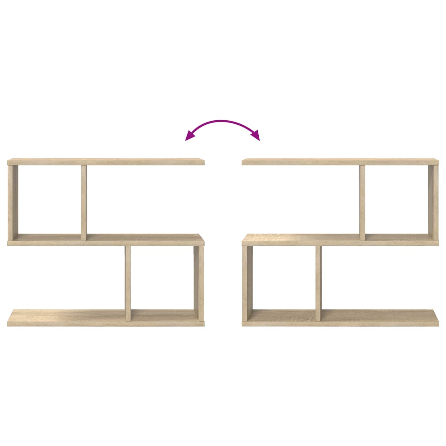 vidaXL Wall Shelf Sonoma Oak 60 x 12 x 50.5 cm Engineered Wood