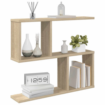 vidaXL Wall Shelf Sonoma Oak 60 x 12 x 50.5 cm Engineered Wood