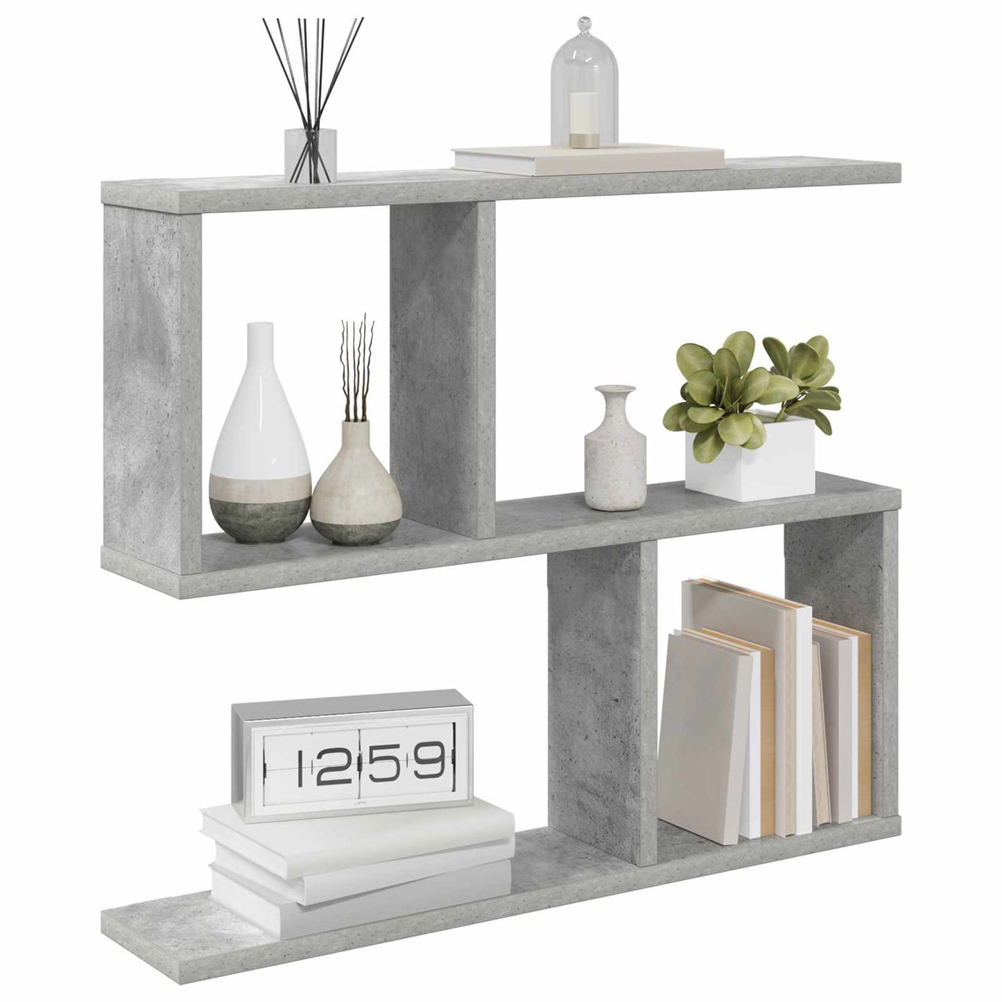 vidaXL Wall Shelf Concrete Grey 60 x 12 x 50.5 cm Engineered Wood