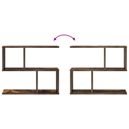 vidaXL Wall Shelf Smoked Oak 60 x 12 x 50.5 cm Engineered Wood