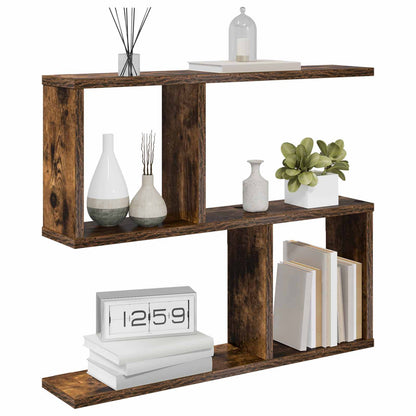 vidaXL Wall Shelf Smoked Oak 60 x 12 x 50.5 cm Engineered Wood