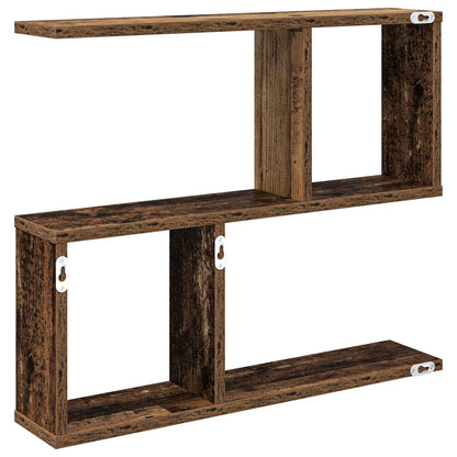 vidaXL Wall Shelf Old Wood 60 x 12 x 50.5 cm Engineered Wood