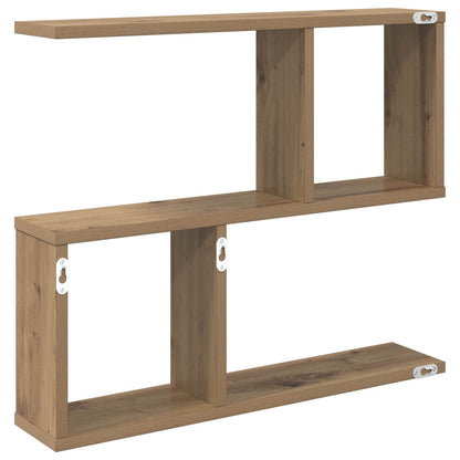vidaXL Wall Shelf Artisan Oak 60 x 12 x 50.5 cm Engineered Wood