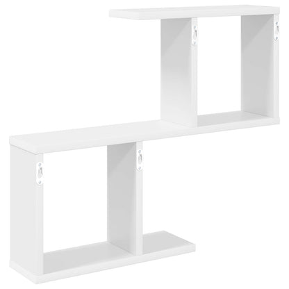 vidaXL Wall Shelf White 60 x 12 x 50.5 cm Engineered Wood