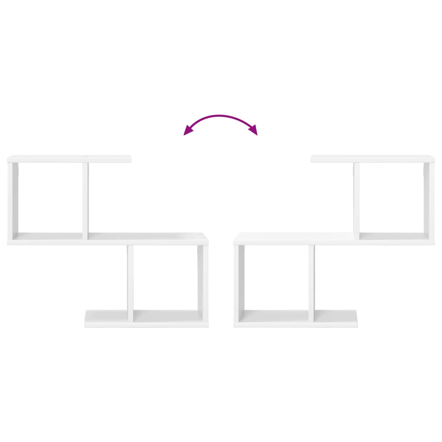 vidaXL Wall Shelf White 60 x 12 x 50.5 cm Engineered Wood