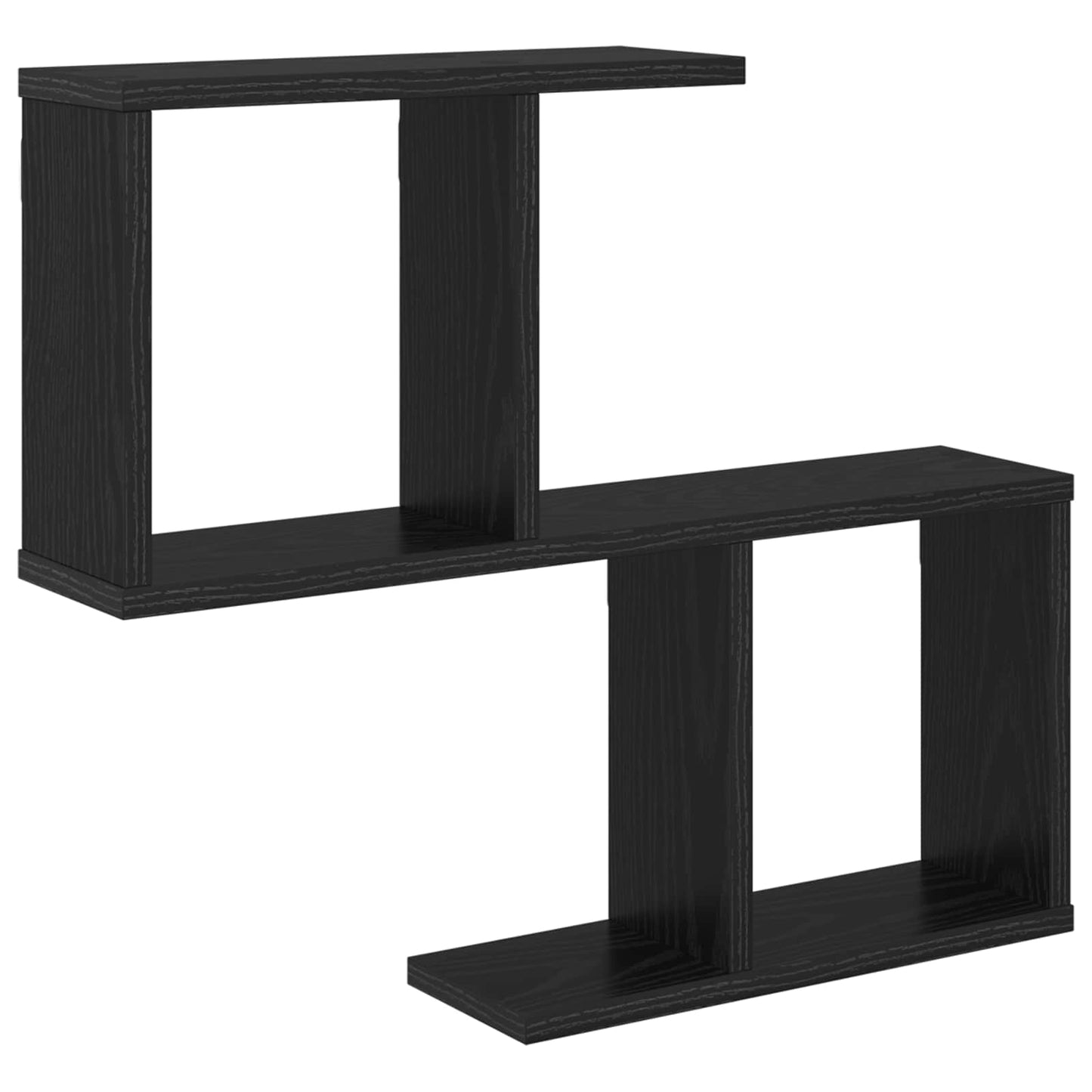vidaXL Wall Shelf Black Oak 60 x 12 x 50.5 cm Engineered Wood