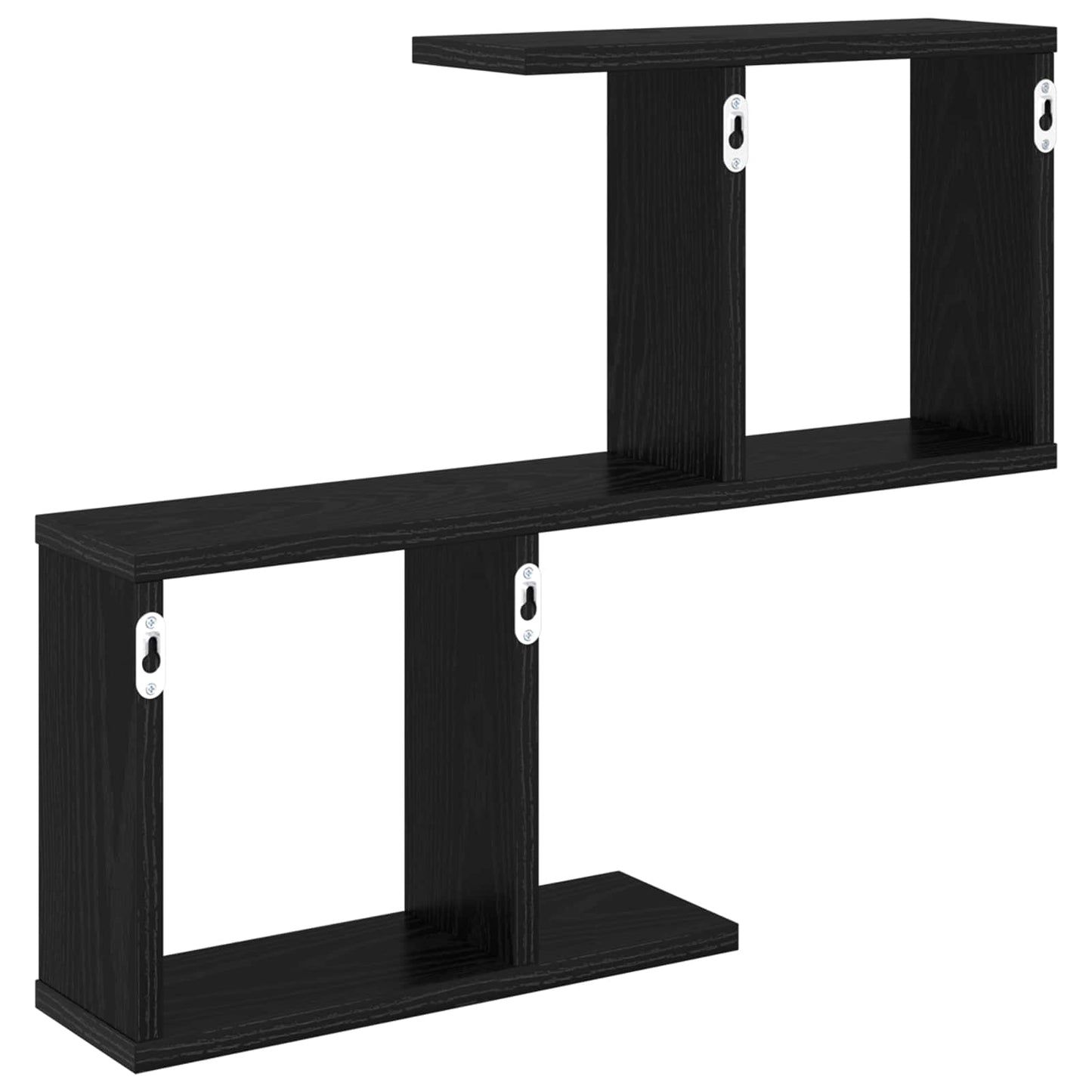 vidaXL Wall Shelf Black Oak 60 x 12 x 50.5 cm Engineered Wood