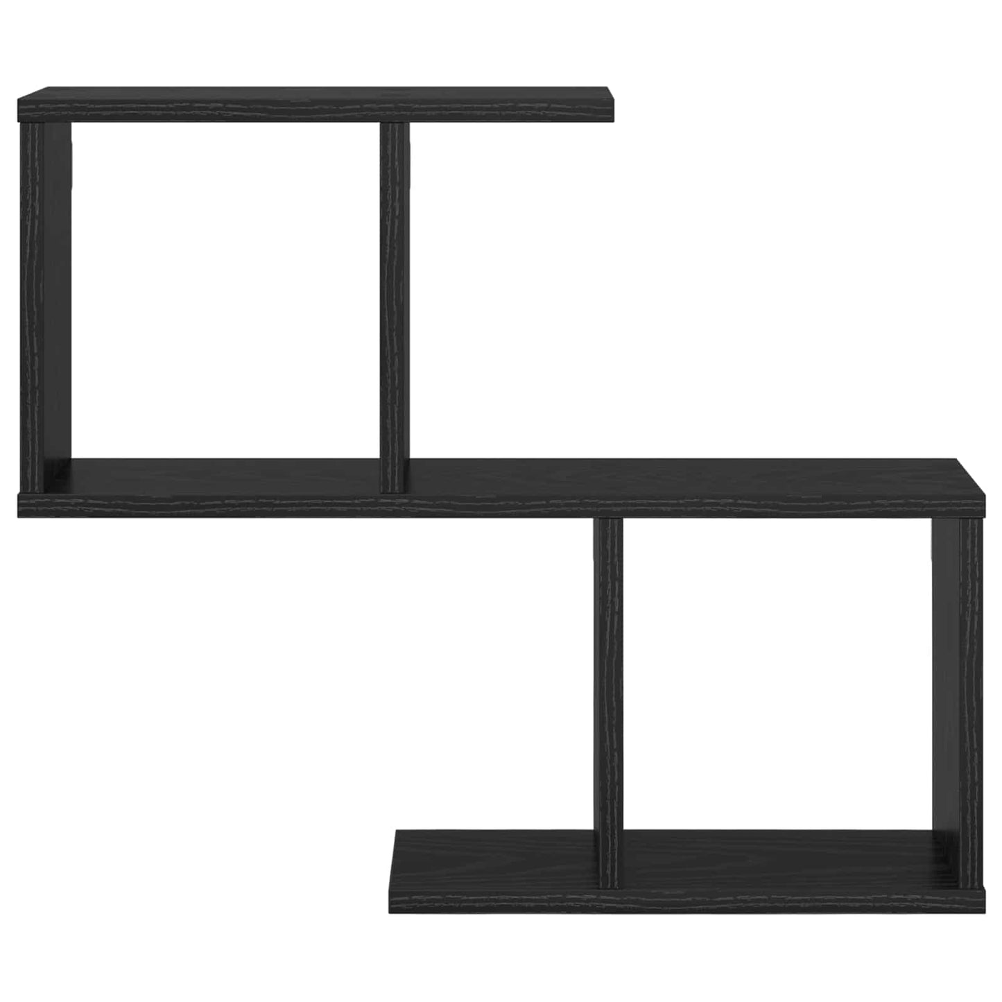 vidaXL Wall Shelf Black Oak 60 x 12 x 50.5 cm Engineered Wood