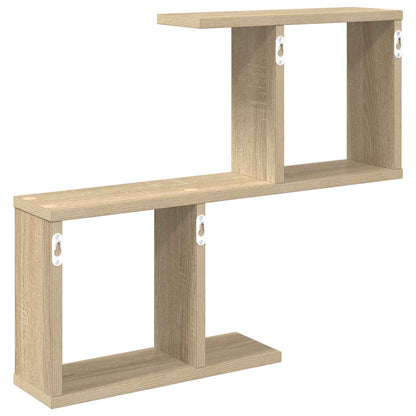 vidaXL Wall Shelf Sonoma Oak 60 x 12 x 50.5 cm Engineered Wood