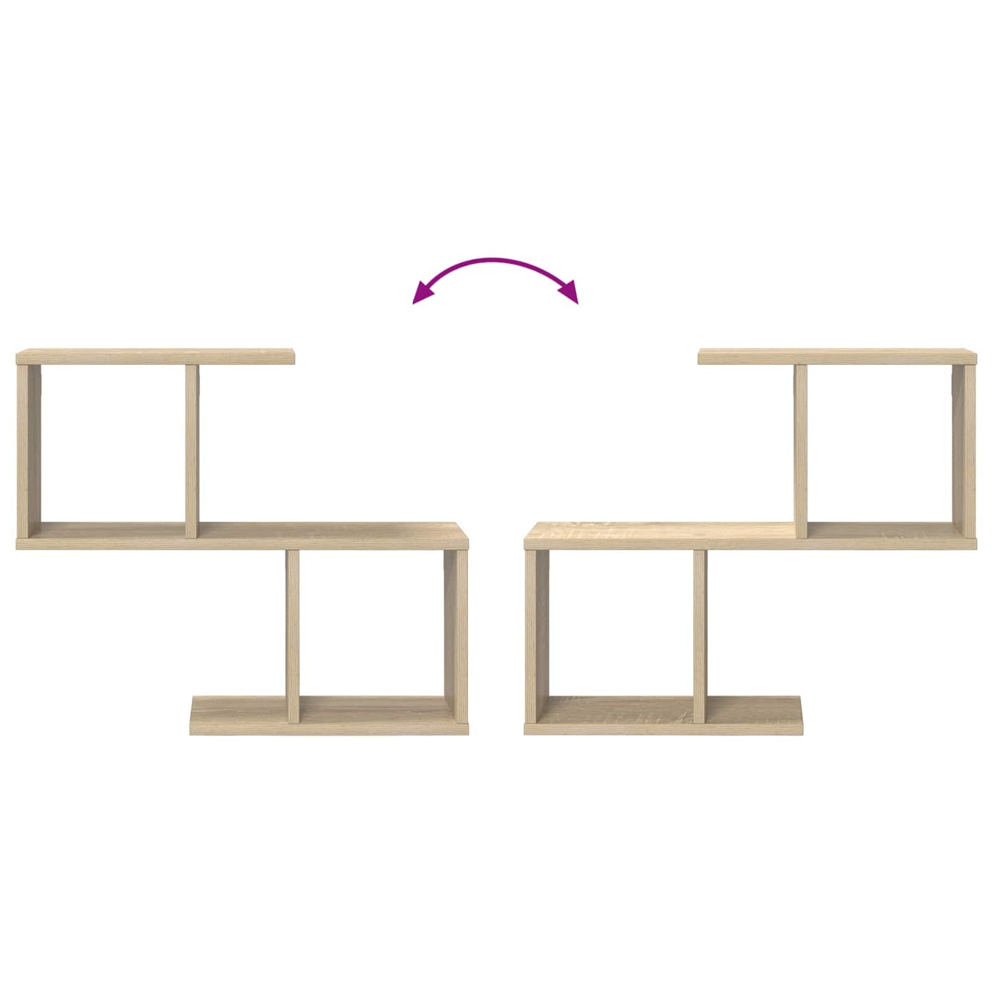 vidaXL Wall Shelf Sonoma Oak 60 x 12 x 50.5 cm Engineered Wood