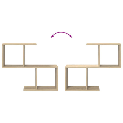 vidaXL Wall Shelf Sonoma Oak 60 x 12 x 50.5 cm Engineered Wood