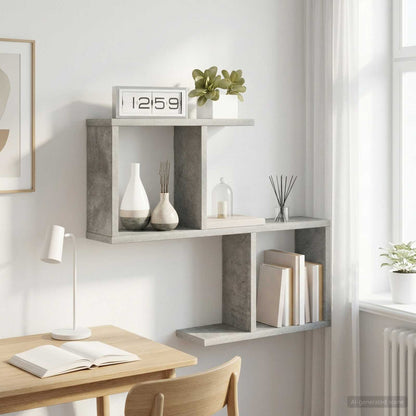 vidaXL Wall Shelf Concrete Grey 60 x 12 x 50.5 cm Engineered Wood