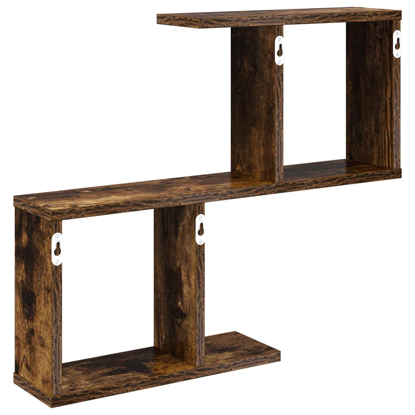 vidaXL Wall Shelf Smoked Oak 60 x 12 x 50.5 cm Engineered Wood