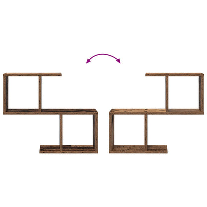 vidaXL Wall Shelf Old Wood 60 x 12 x 50.5 cm Engineered Wood