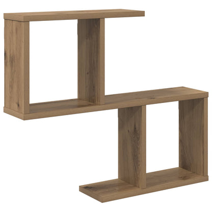vidaXL Wall Shelf Artisan Oak 60 x 12 x 50.5 cm Engineered Wood