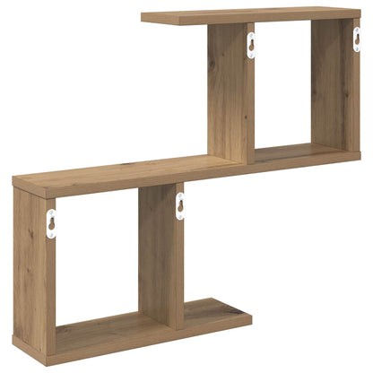 vidaXL Wall Shelf Artisan Oak 60 x 12 x 50.5 cm Engineered Wood