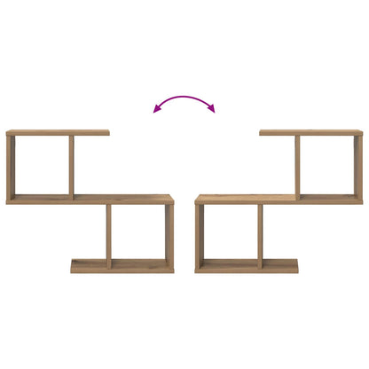 vidaXL Wall Shelf Artisan Oak 60 x 12 x 50.5 cm Engineered Wood