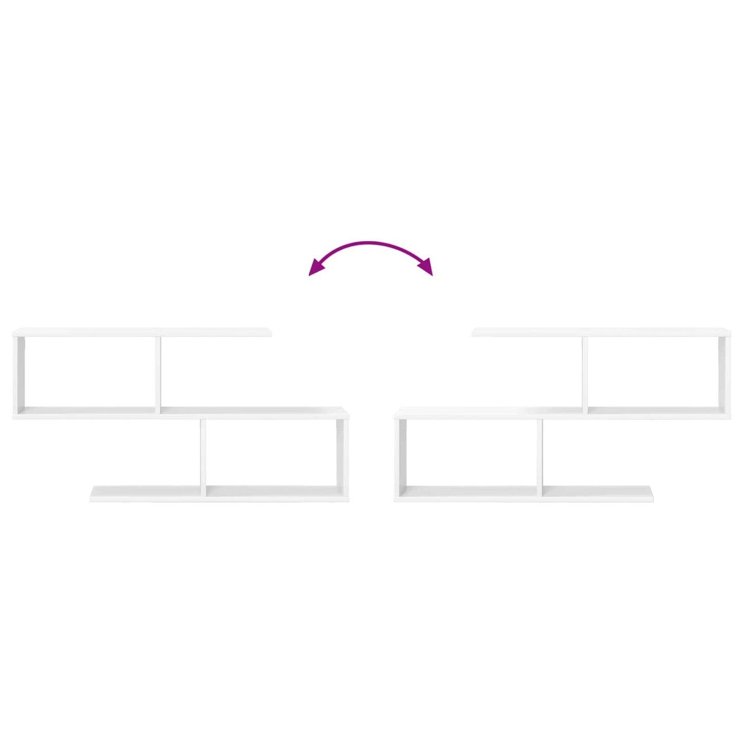 vidaXL Wall Shelf White 100 x 12 x 50.5 cm Engineered Wood
