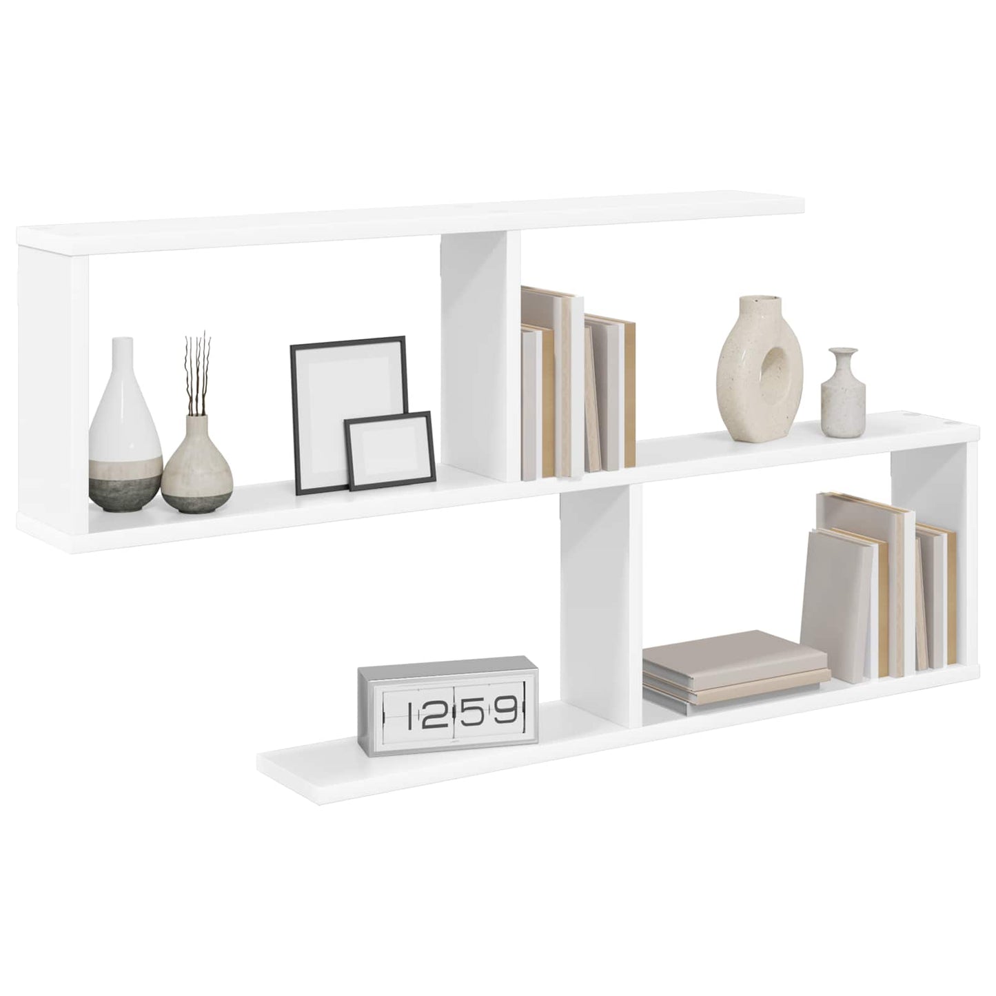 vidaXL Wall Shelf White 100 x 12 x 50.5 cm Engineered Wood