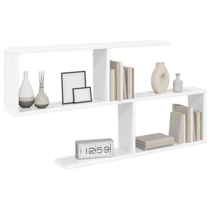 vidaXL Wall Shelf White 100 x 12 x 50.5 cm Engineered Wood