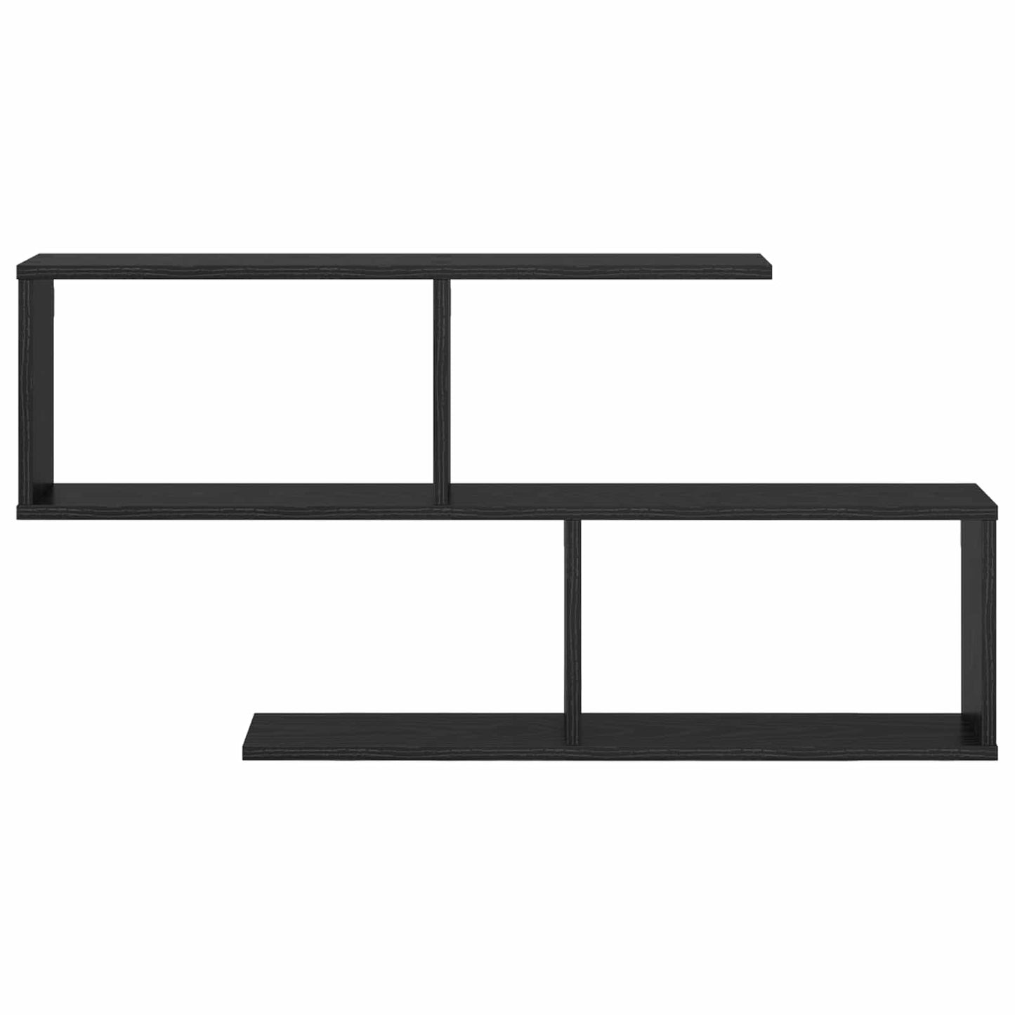 vidaXL Wall Shelf Black Oak 100 x 12 x 50.5 cm Engineered Wood