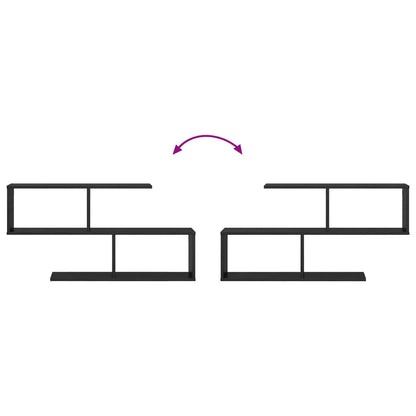 vidaXL Wall Shelf Black Oak 100 x 12 x 50.5 cm Engineered Wood