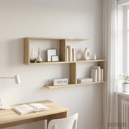 vidaXL Wall Shelf Sonoma Oak 100 x 12 x 50.5 cm Engineered Wood