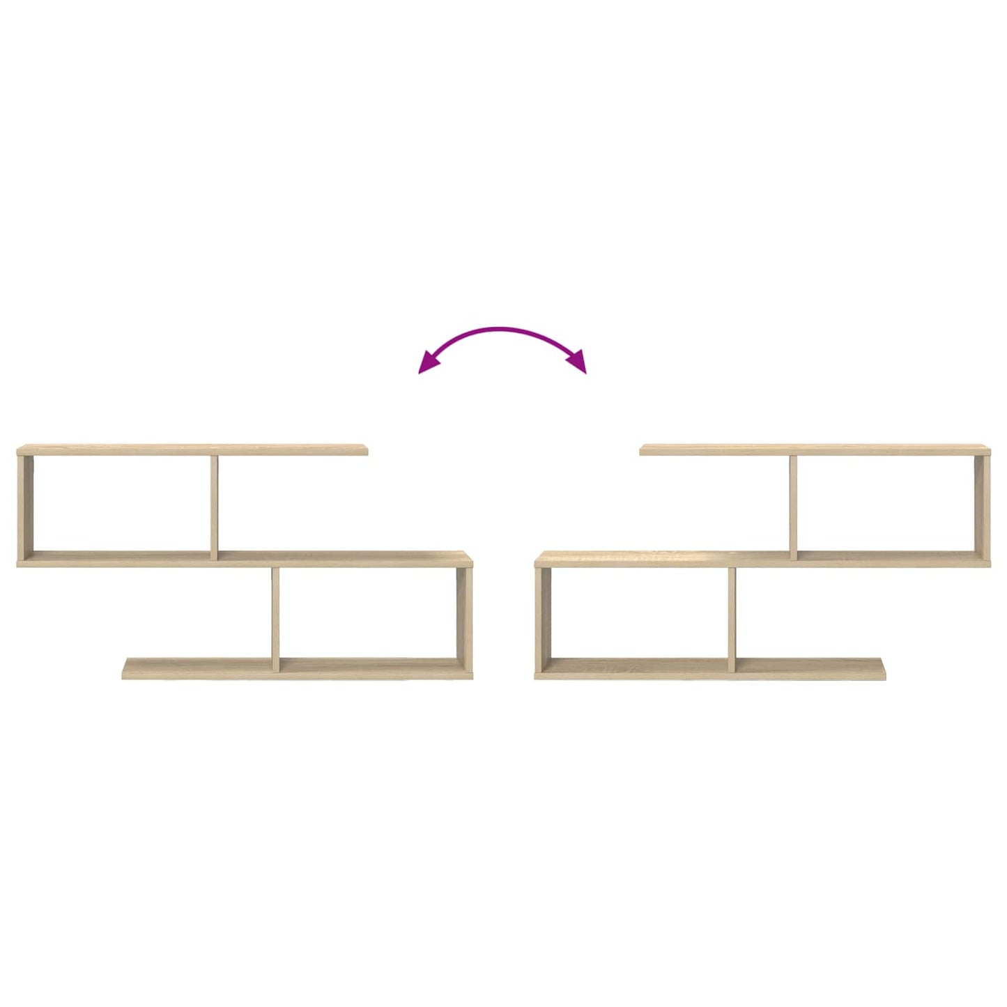 vidaXL Wall Shelf Sonoma Oak 100 x 12 x 50.5 cm Engineered Wood