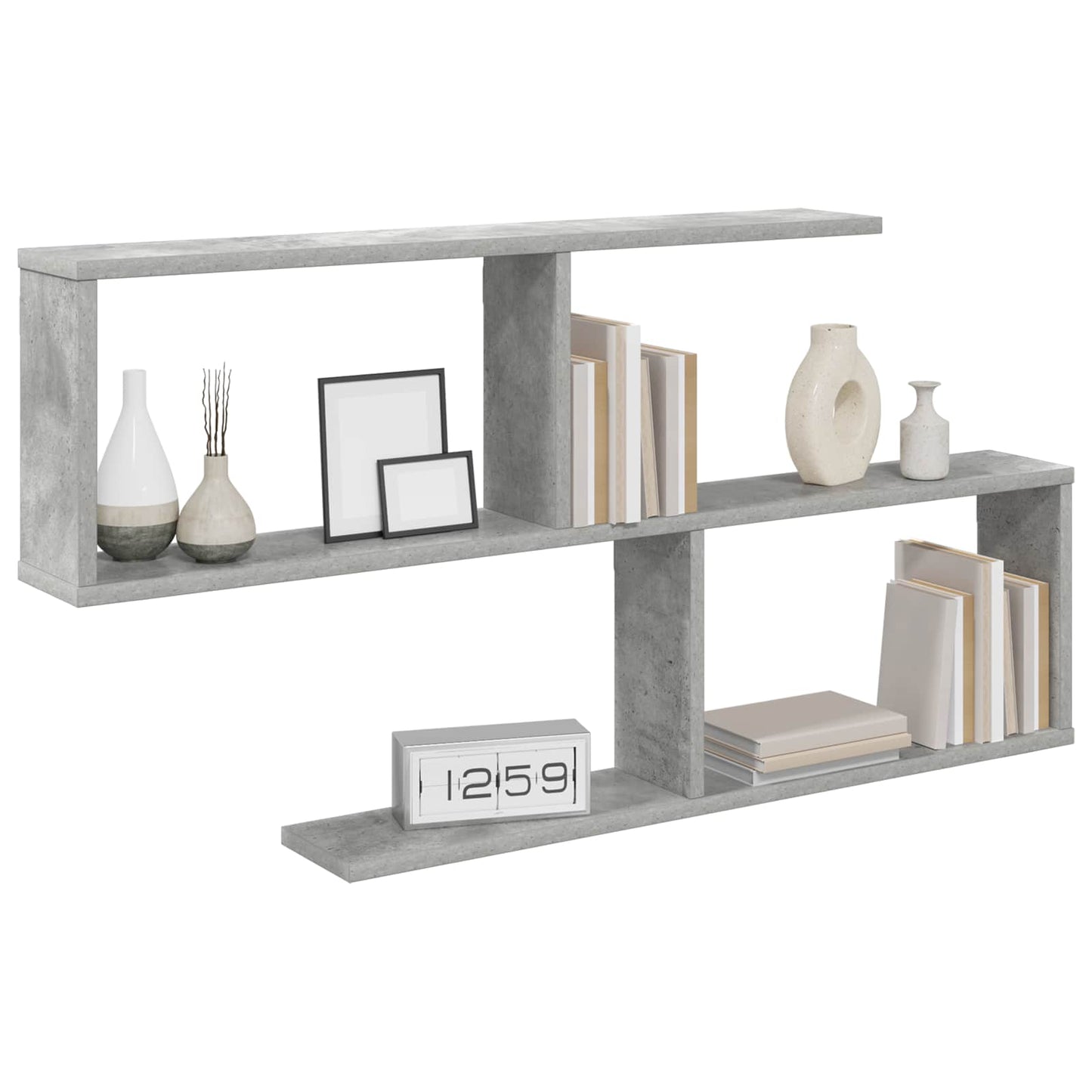 vidaXL Wall Shelf Concrete Grey 100 x 12 x 50.5 cm Engineered Wood