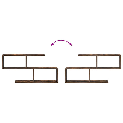 vidaXL Wall Shelf Smoked Oak 100 x 12 x 50.5 cm Engineered Wood