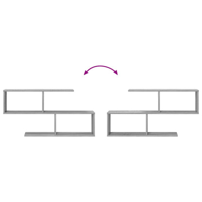 vidaXL Wall Shelf Grey Sonoma 100 x 12 x 50.5 cm Engineered Wood