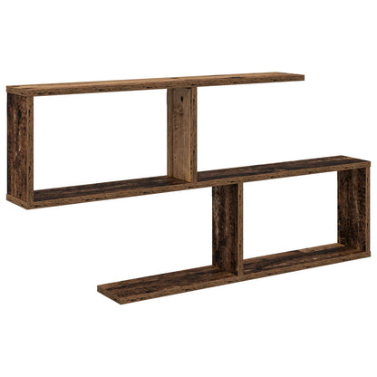 vidaXL Wall Shelf Old Wood 100 x 12 x 50.5 cm Engineered Wood