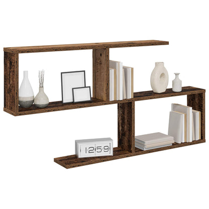 vidaXL Wall Shelf Old Wood 100 x 12 x 50.5 cm Engineered Wood