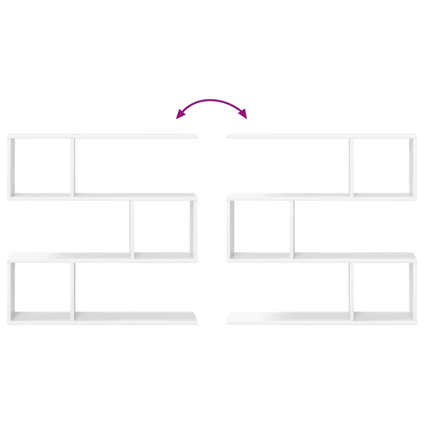 vidaXL Wall Shelf White 80 x 12 x 79.5 cm Engineered Wood