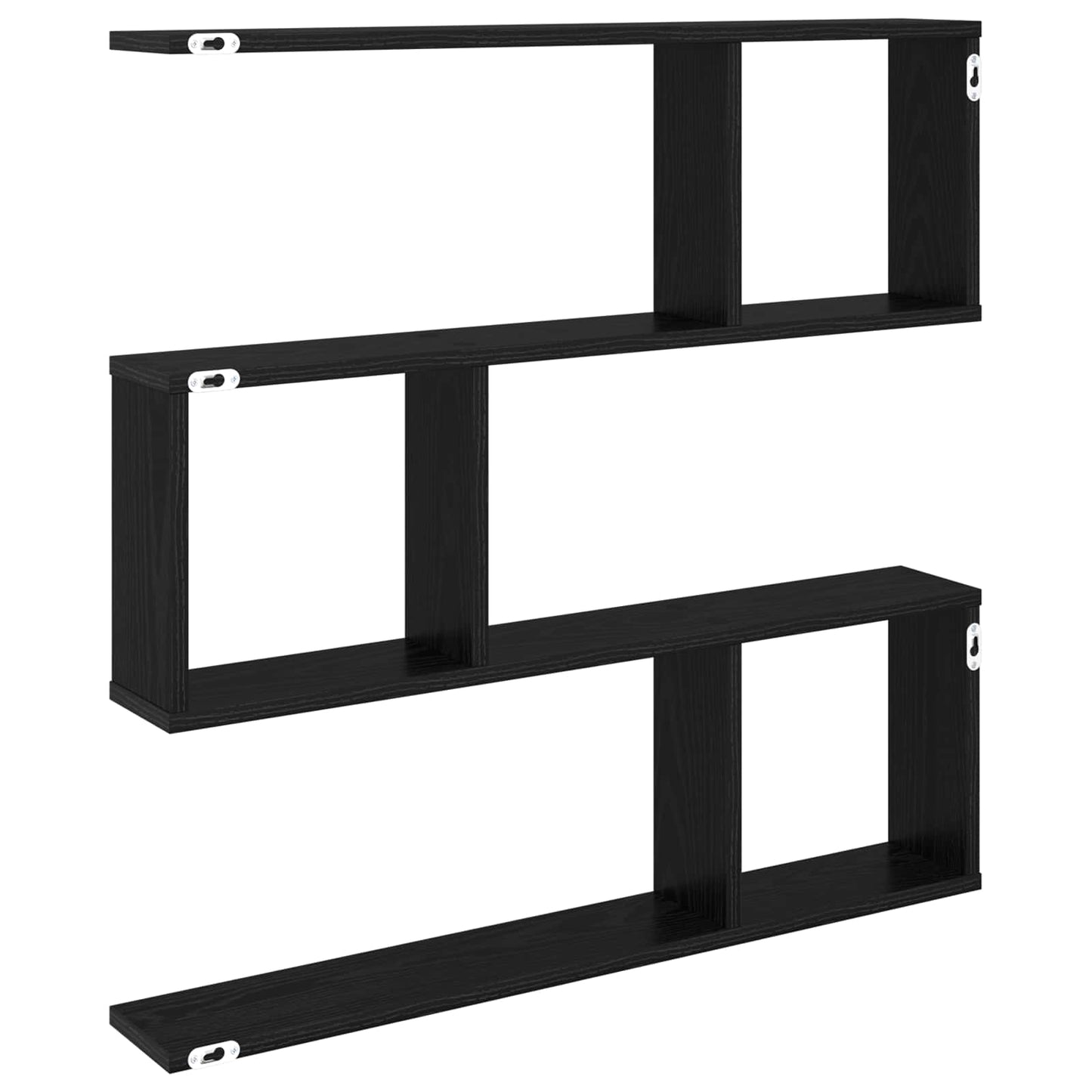 vidaXL Wall Shelf Black Oak 80 x 12 x 79.5 cm Engineered Wood